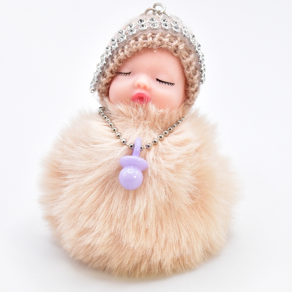 Not Rated Other - Pompom Sleeping Baby Doll Keychain. New